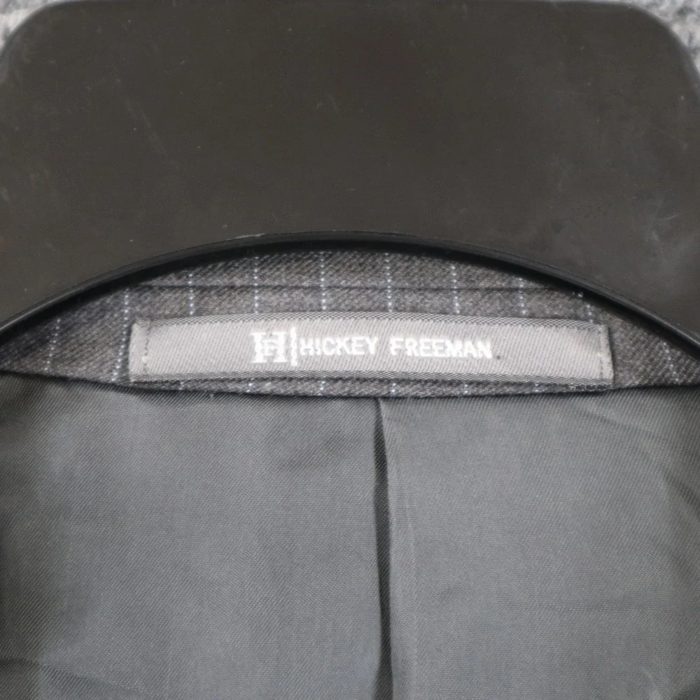 Hickey Freeman Sport Coat Mens 44L Wool Pinstripe Mitchells Westport Business